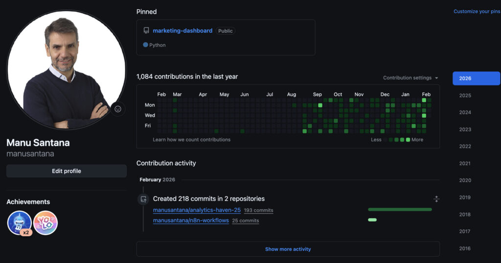 github-actividad-manusantana